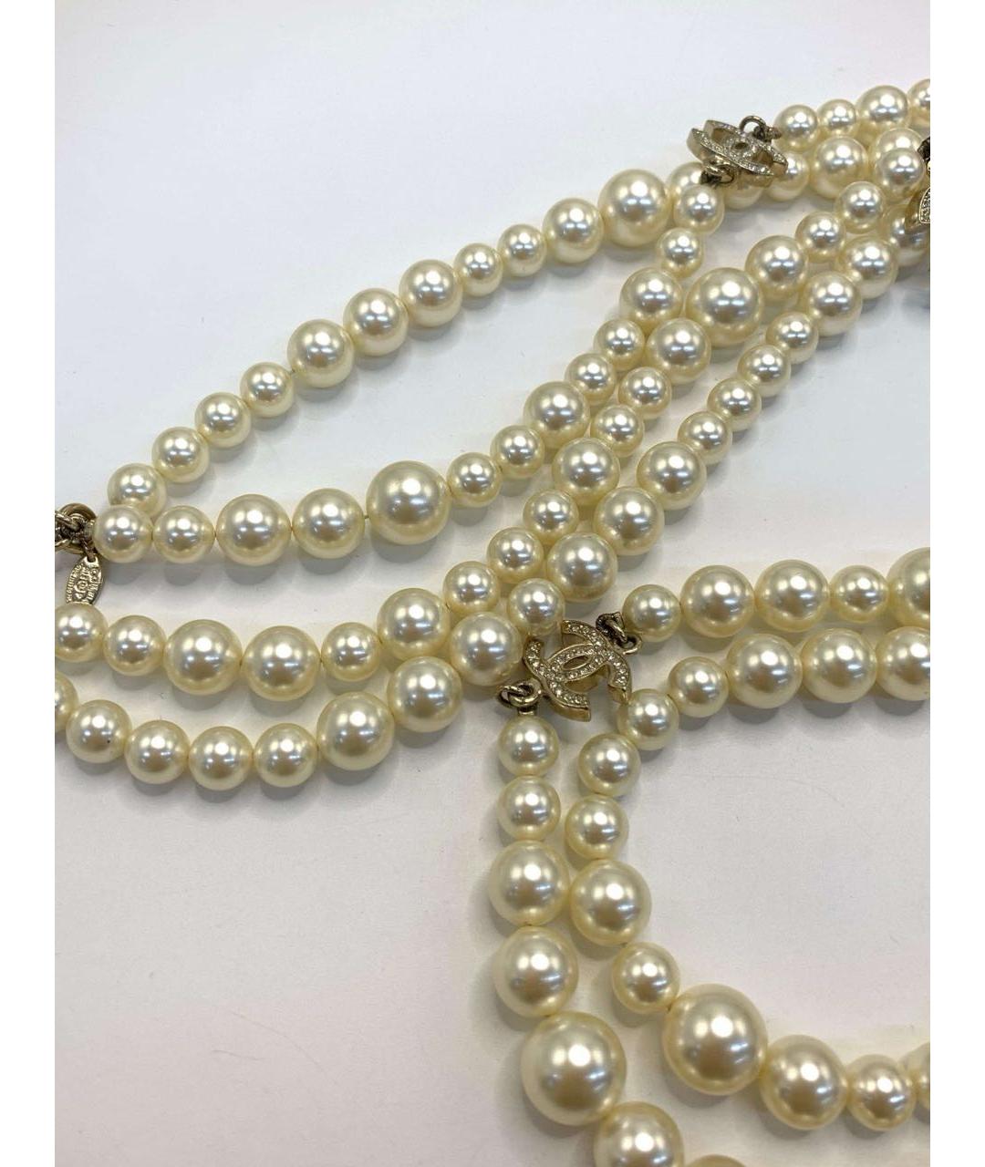 CHANEL Белое колье, фото 3