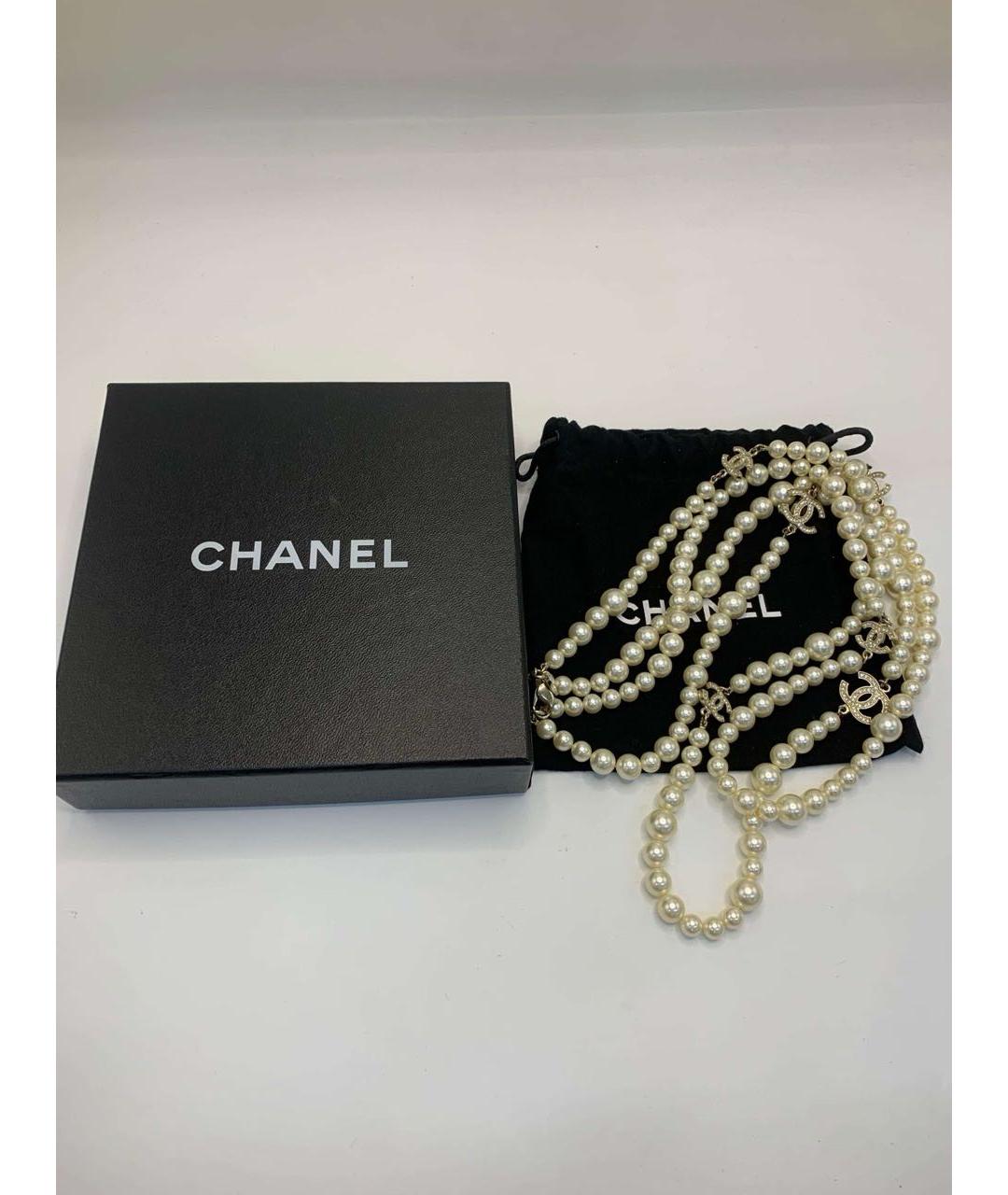 CHANEL Белое колье, фото 2