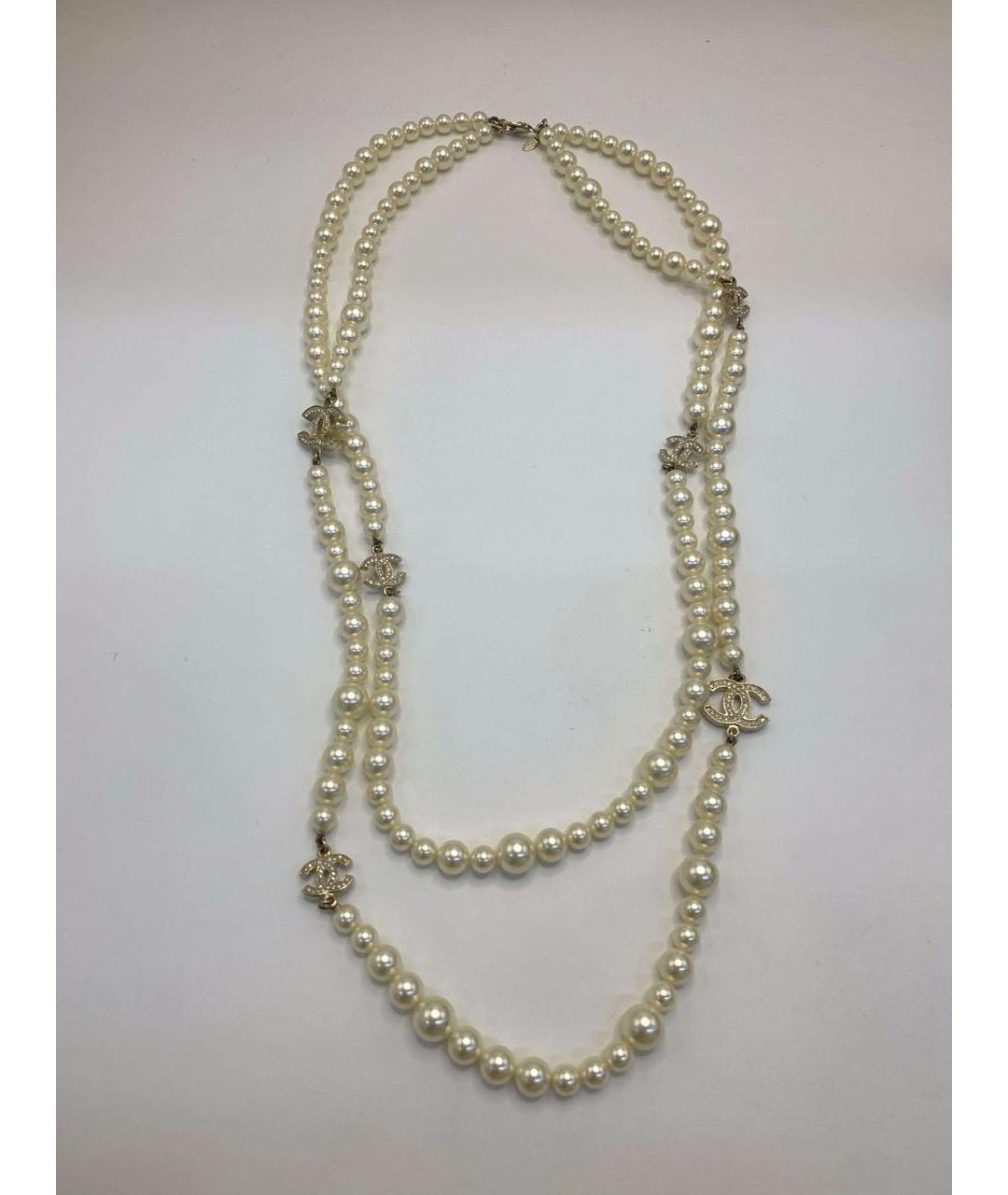 CHANEL Белое колье, фото 9