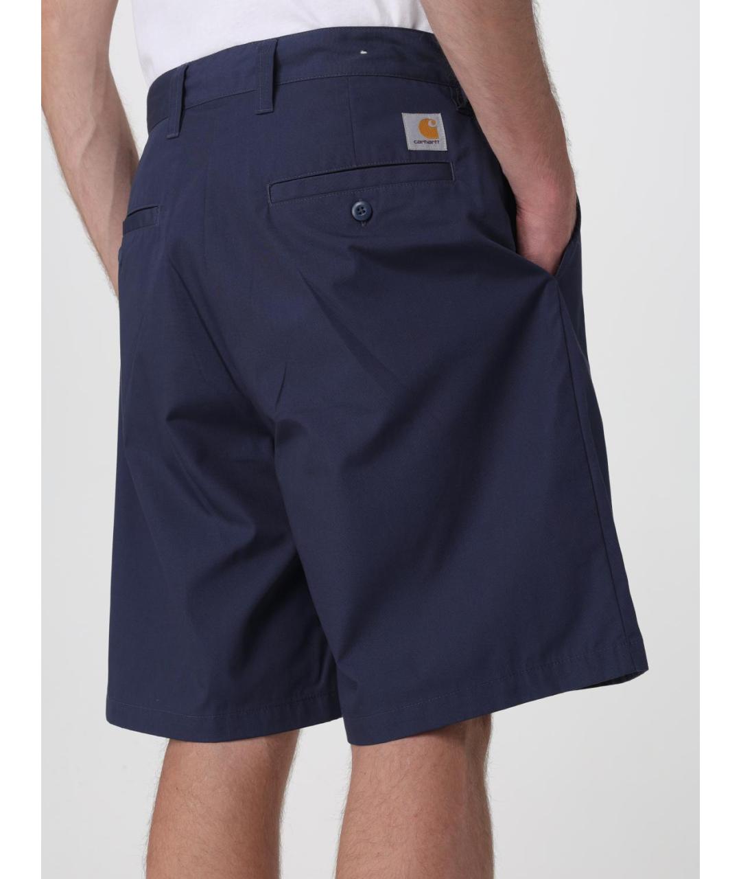 CARHARTT WIP Синие полиэстеровые шорты, фото 3