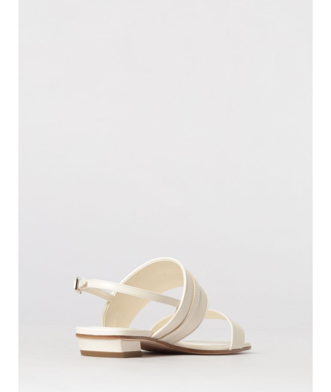 ROGER VIVIER Бежевые кожаные босоножки, фото 3