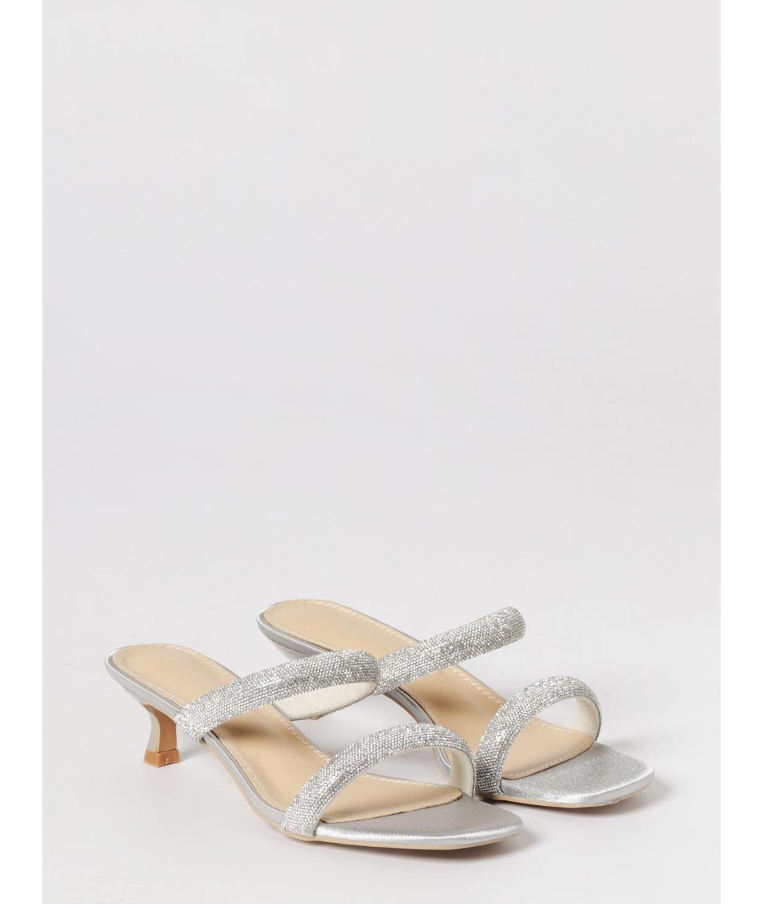 TWENTY FOURHAITCH Серебряные мюли, фото 2