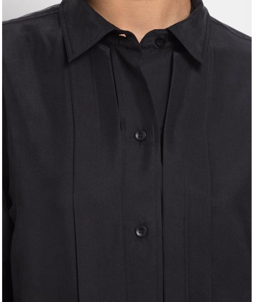 TOTEME Черная шелковая рубашка, фото 5