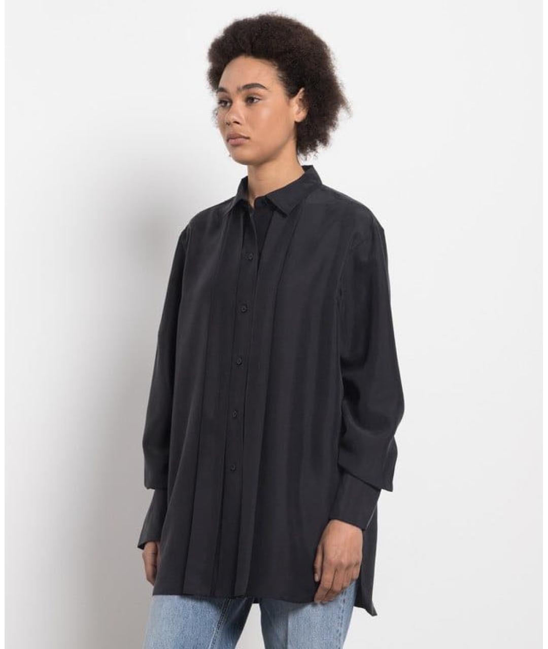 TOTEME Черная шелковая рубашка, фото 3