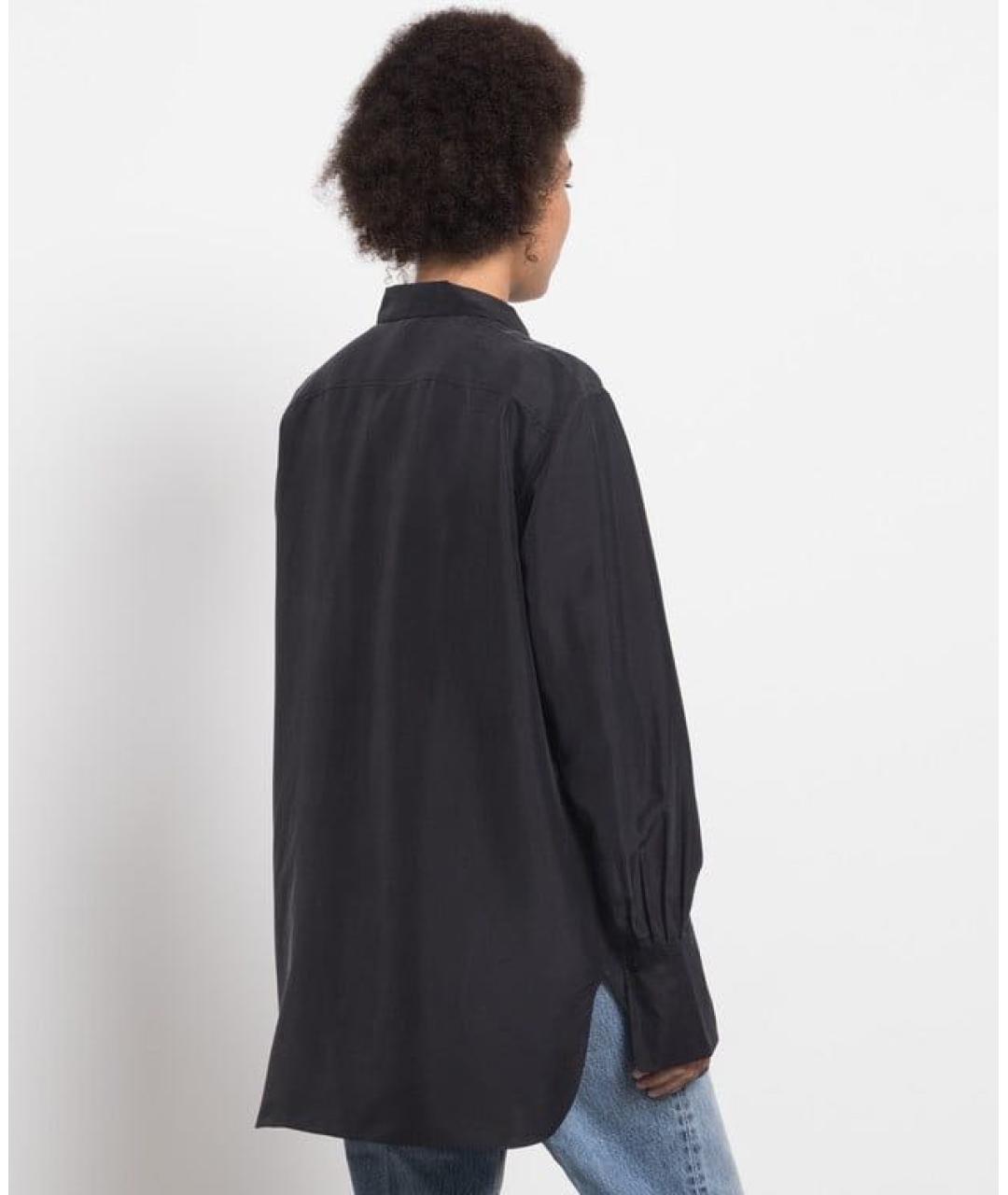 TOTEME Черная шелковая рубашка, фото 4