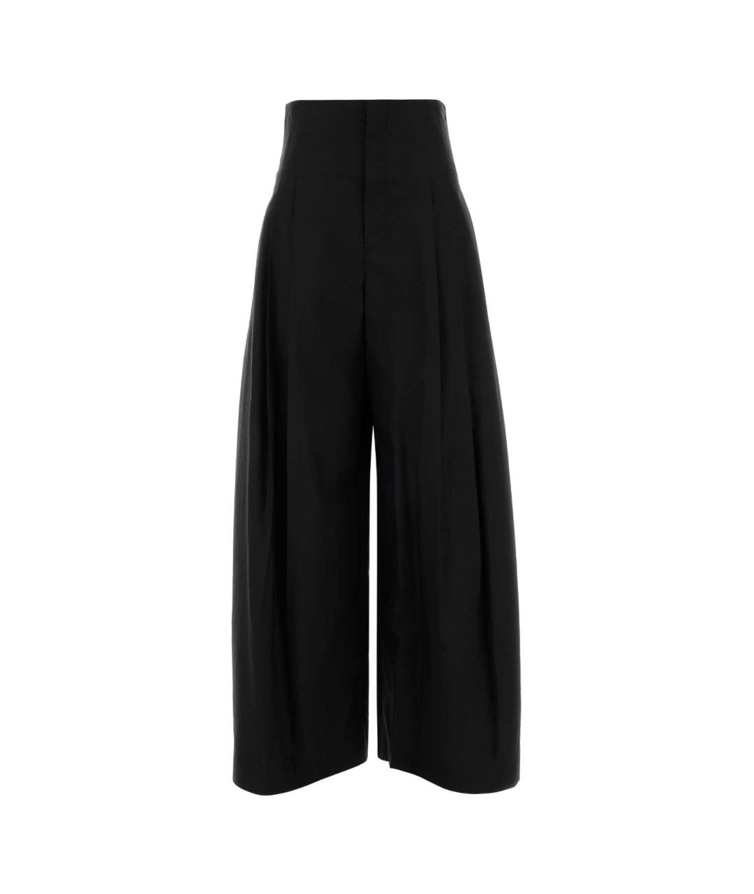 BRUNELLO CUCINELLI Черные хлопковые брюки широкие, фото 1