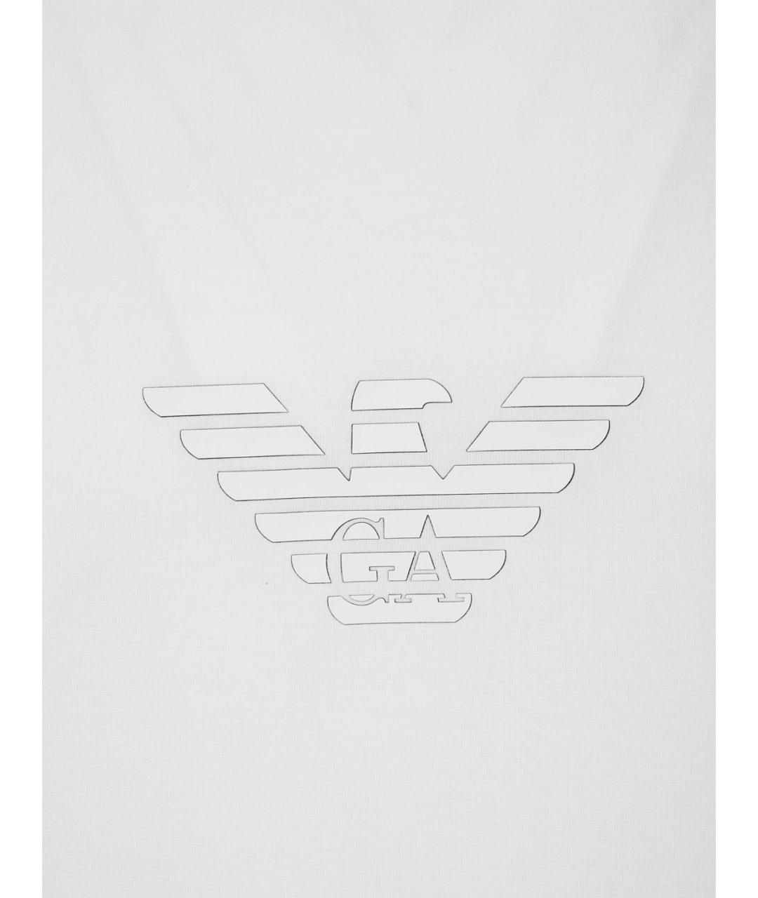 EMPORIO ARMANI Белая хлопковая футболка, фото 4
