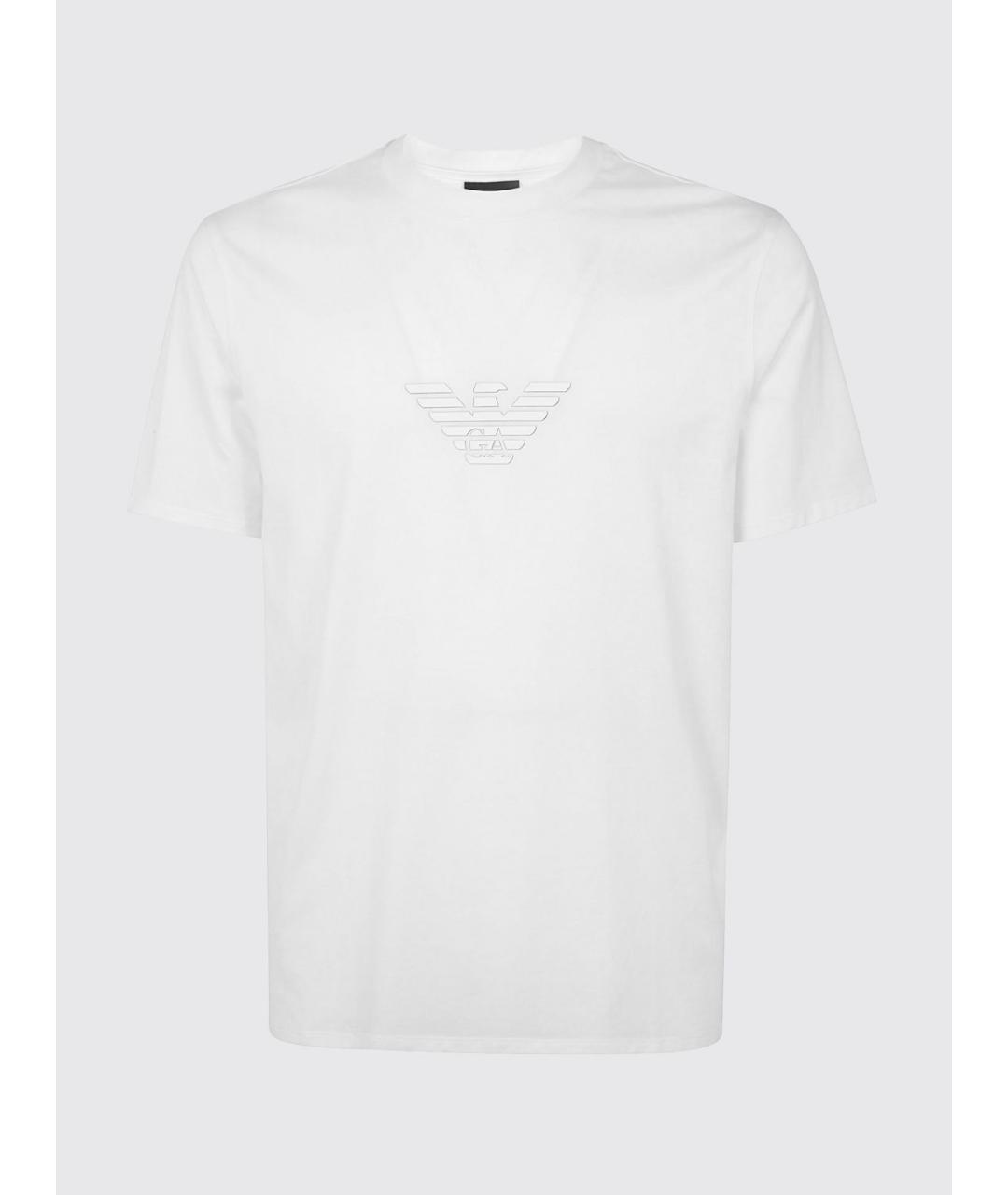 EMPORIO ARMANI Белая хлопковая футболка, фото 2
