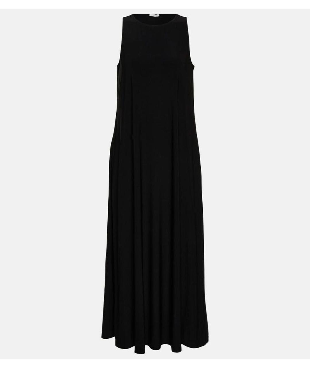 MAX MARA Черное вискозное повседневное платье, фото 9