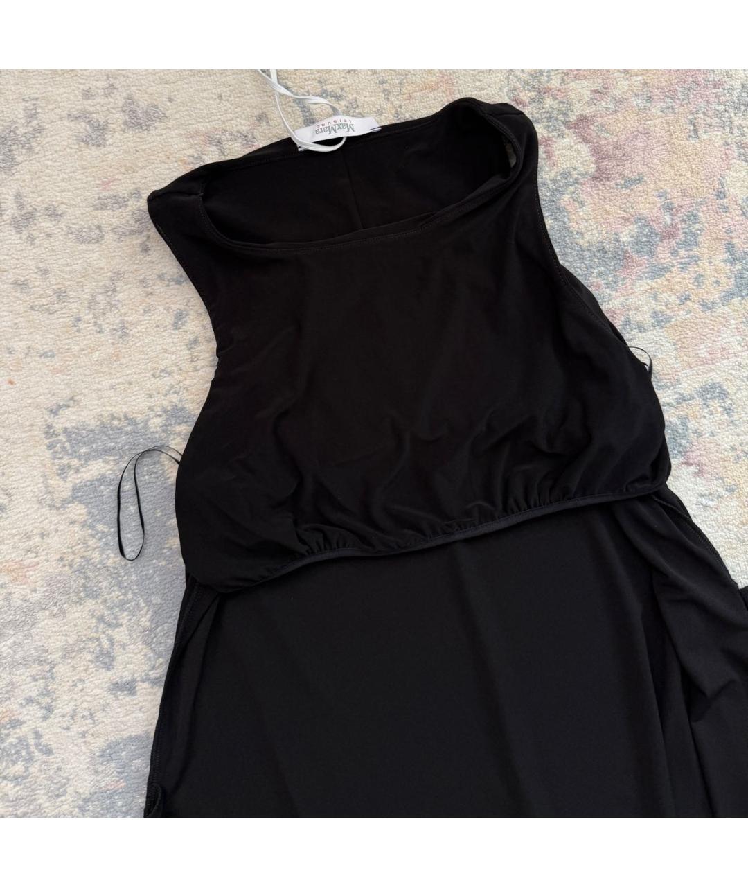 MAX MARA Черное вискозное повседневное платье, фото 4