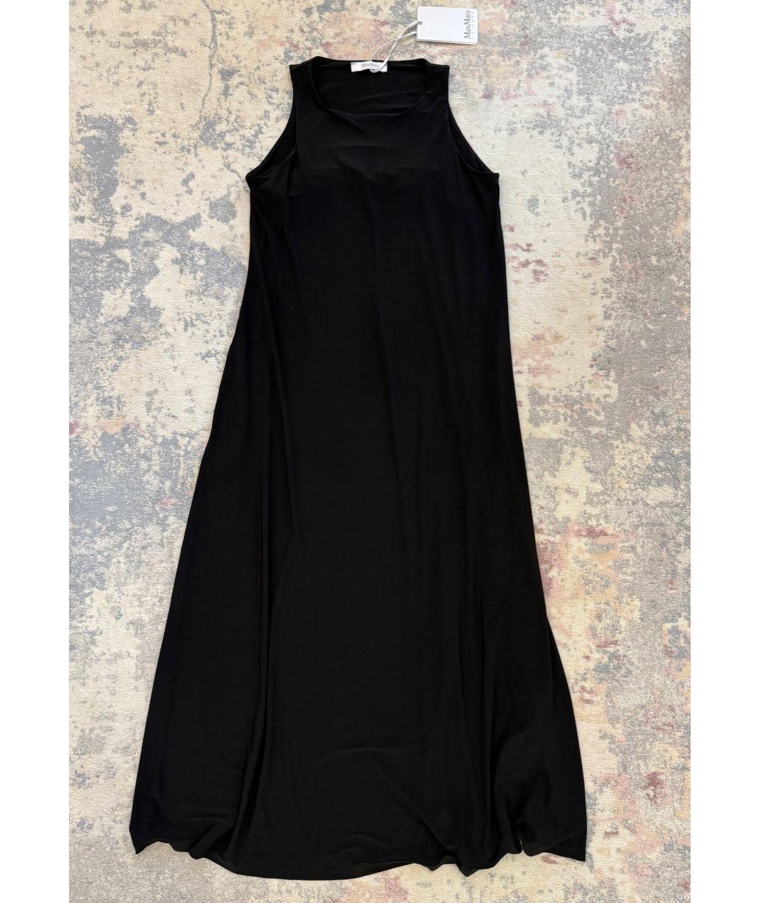 MAX MARA Черное вискозное повседневное платье, фото 2