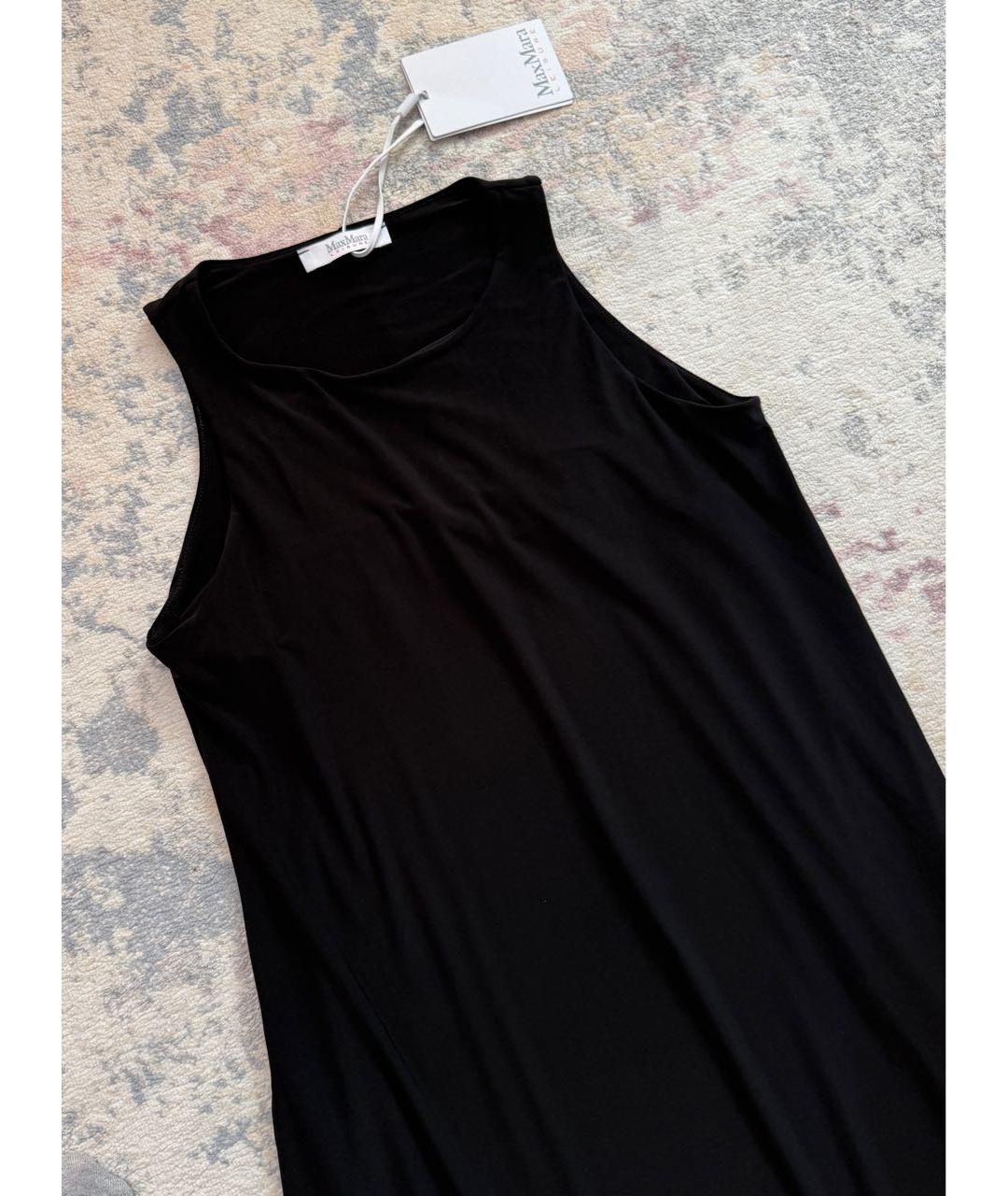 MAX MARA Черное вискозное повседневное платье, фото 3