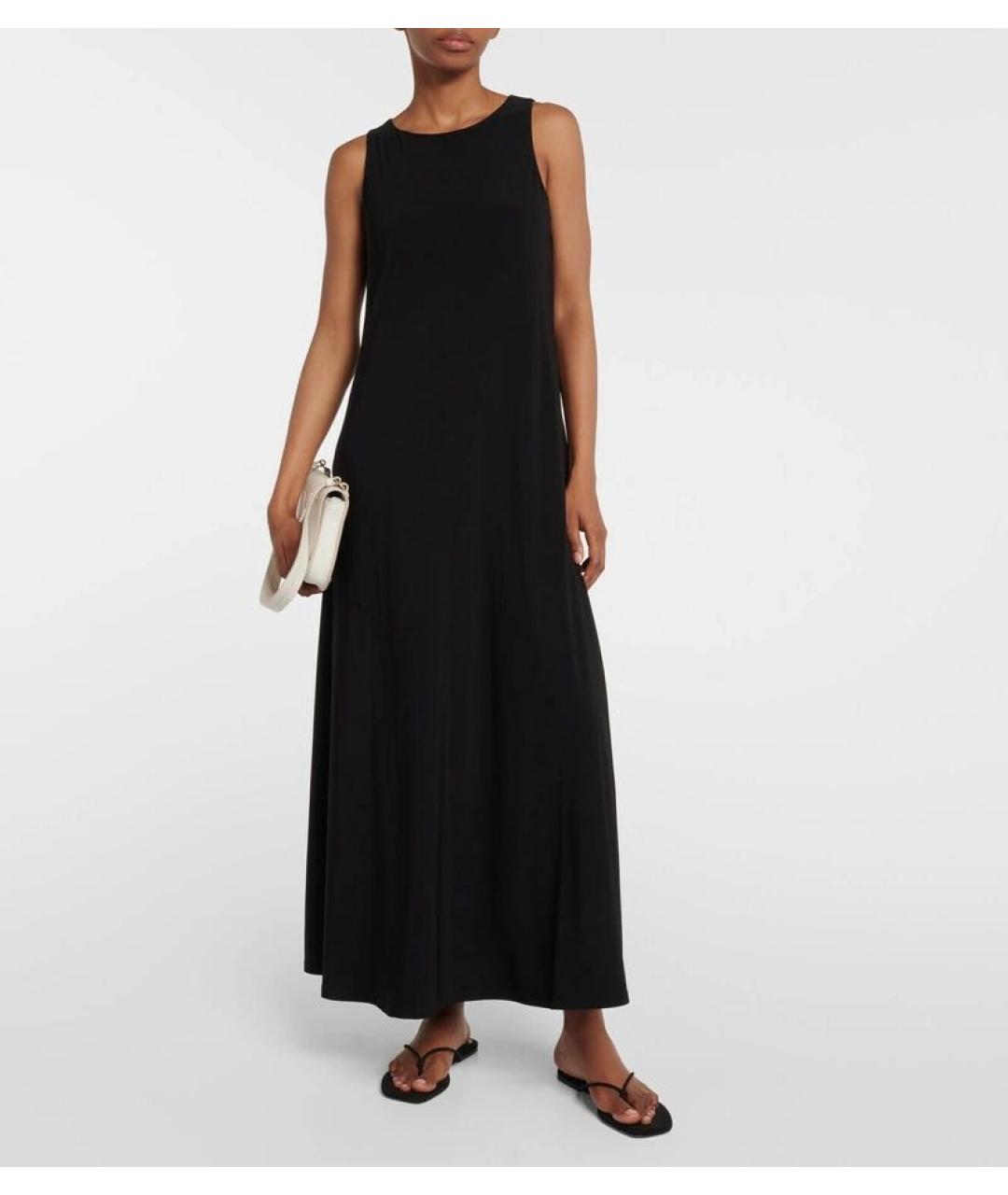 MAX MARA Черное вискозное повседневное платье, фото 5