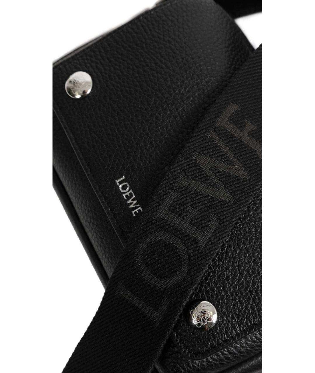 LOEWE Черная кожаная сумка на плечо, фото 4