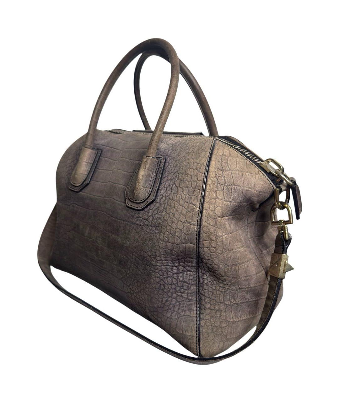 GIVENCHY Антрацитовая кожаная сумка через плечо, фото 5