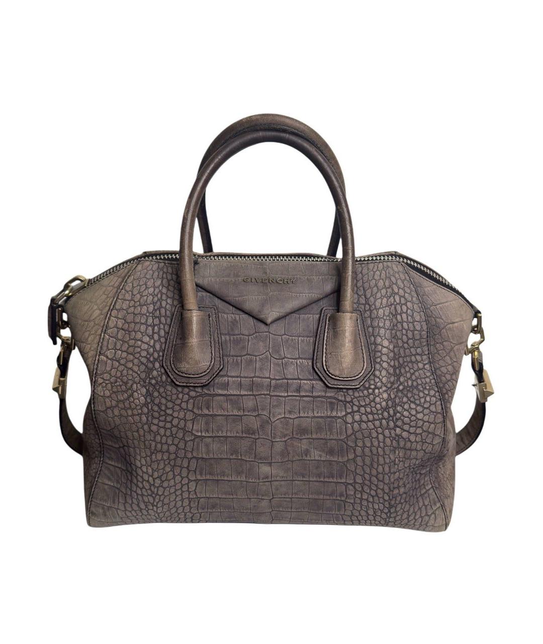 GIVENCHY Антрацитовая кожаная сумка через плечо, фото 9