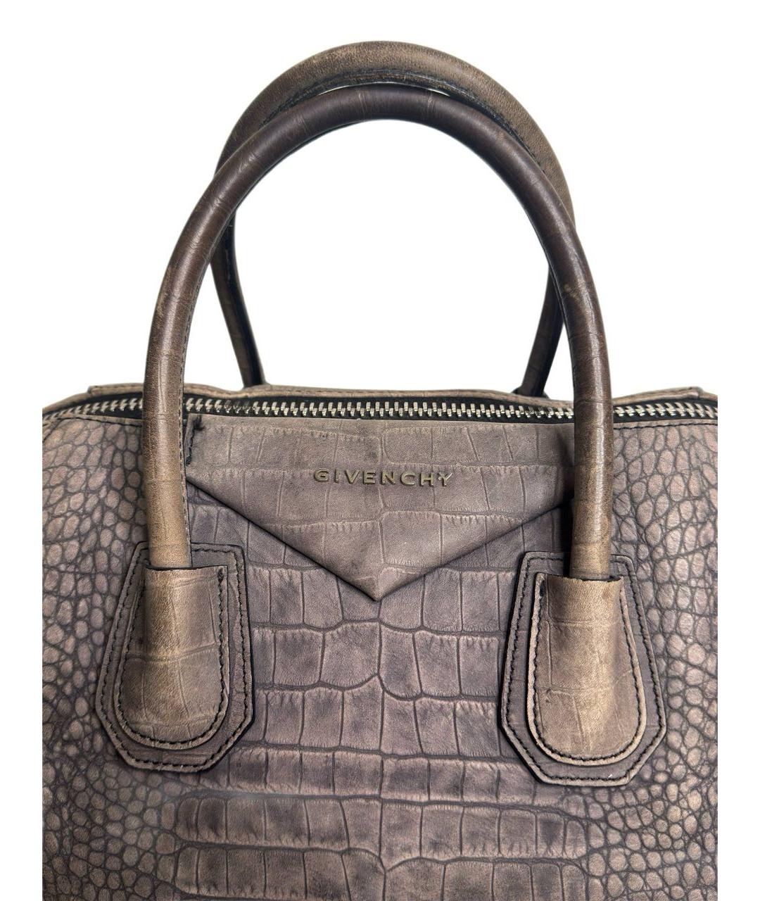 GIVENCHY Антрацитовая кожаная сумка через плечо, фото 6