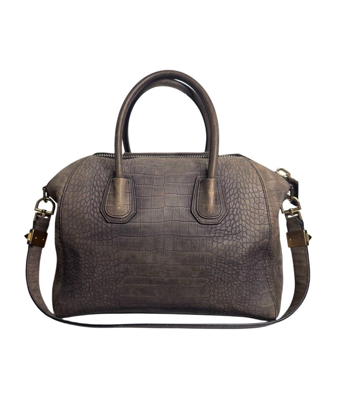 GIVENCHY Антрацитовая кожаная сумка через плечо, фото 4