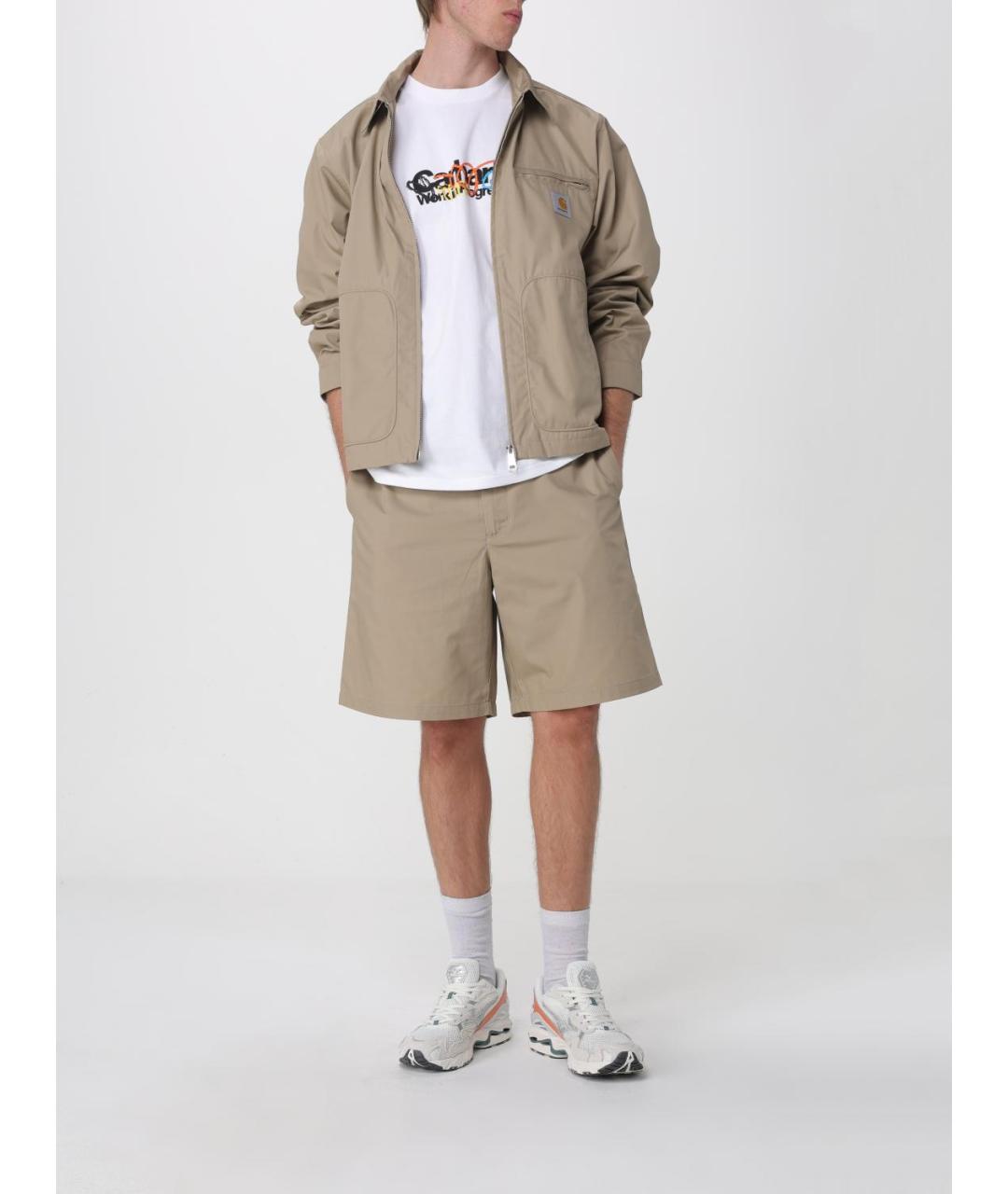 CARHARTT WIP Бежевые полиэстеровые шорты, фото 2
