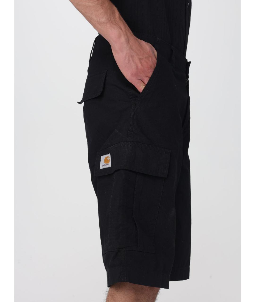CARHARTT WIP Черные хлопковые шорты, фото 4