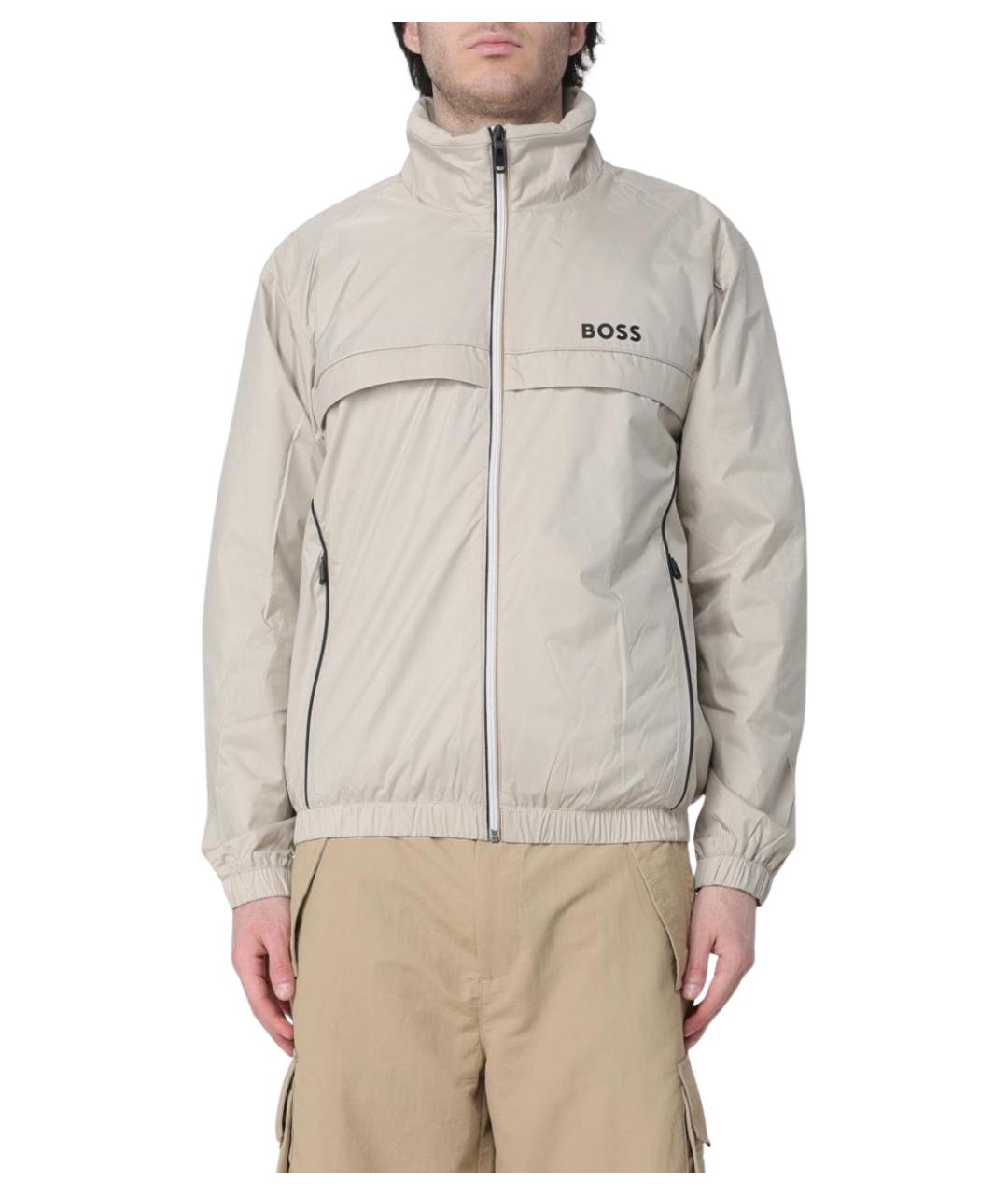 HUGO BOSS Бежевая полиэстеровая куртка, фото 1