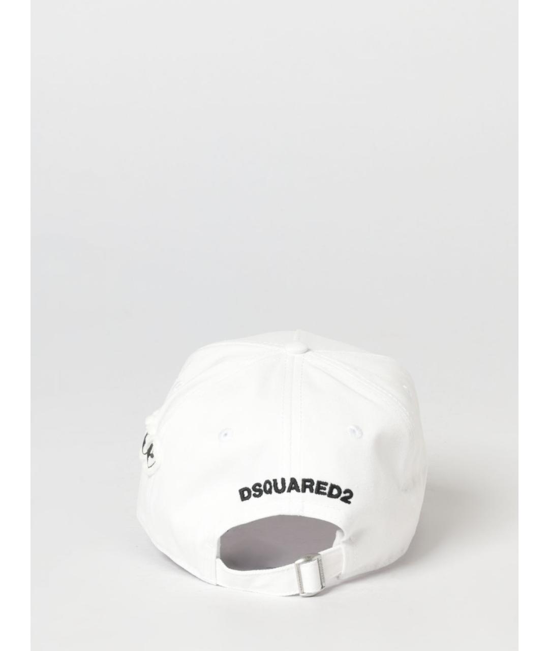 DSQUARED2 Белая хлопковая кепка/бейсболка, фото 3