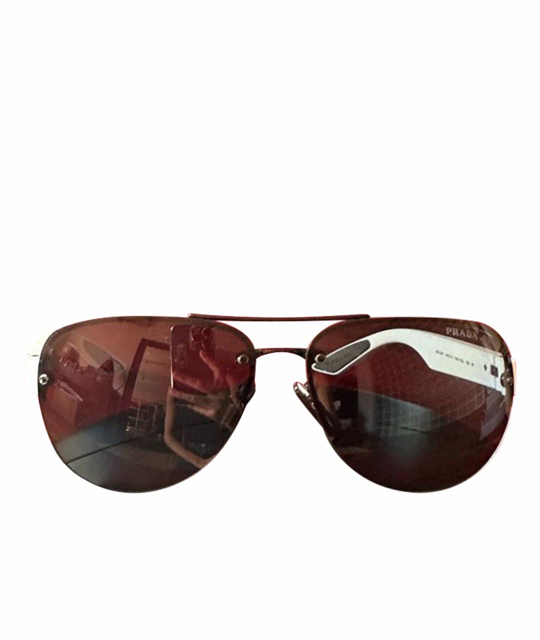 PRADA Белые пластиковые солнцезащитные очки, фото 1