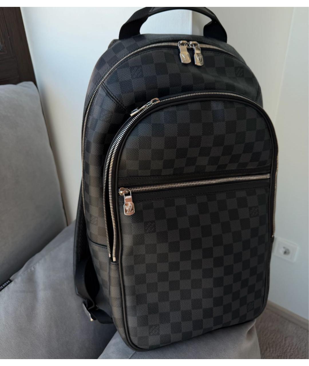 LOUIS VUITTON Антрацитовый рюкзак, фото 3