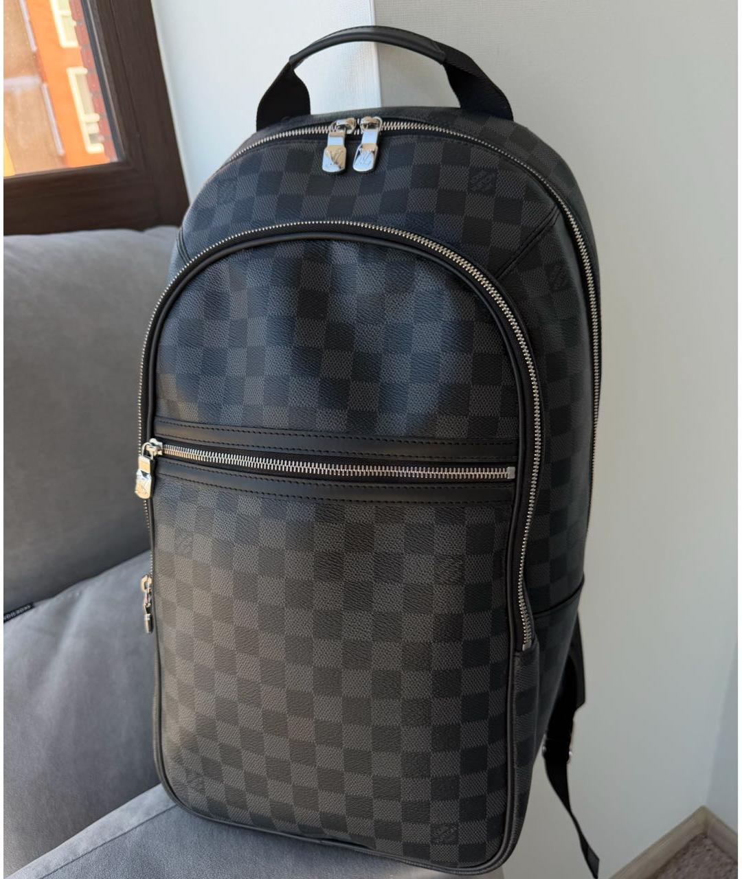 LOUIS VUITTON Антрацитовый рюкзак, фото 9