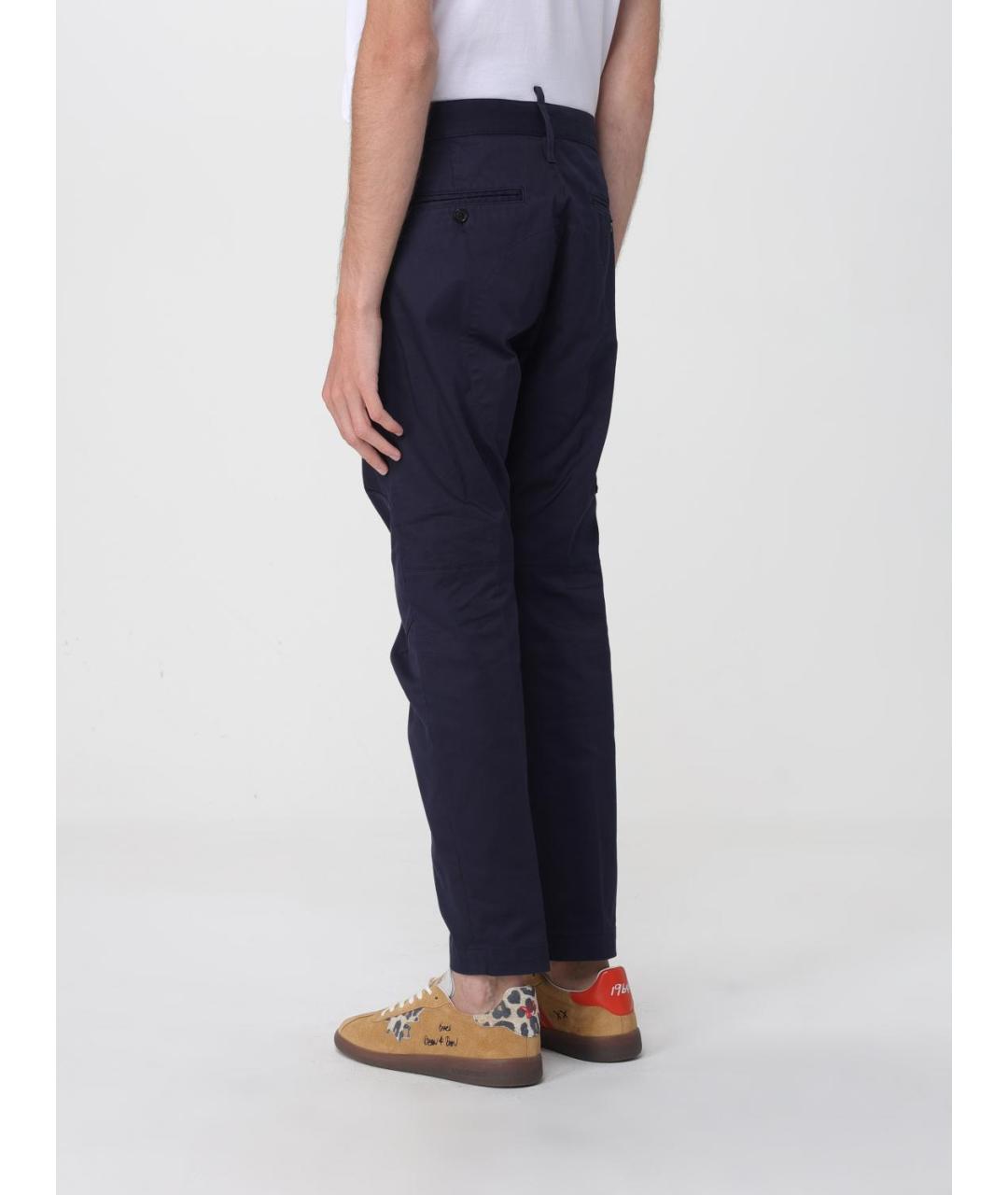 DSQUARED2 Синие хлопковые повседневные брюки, фото 2