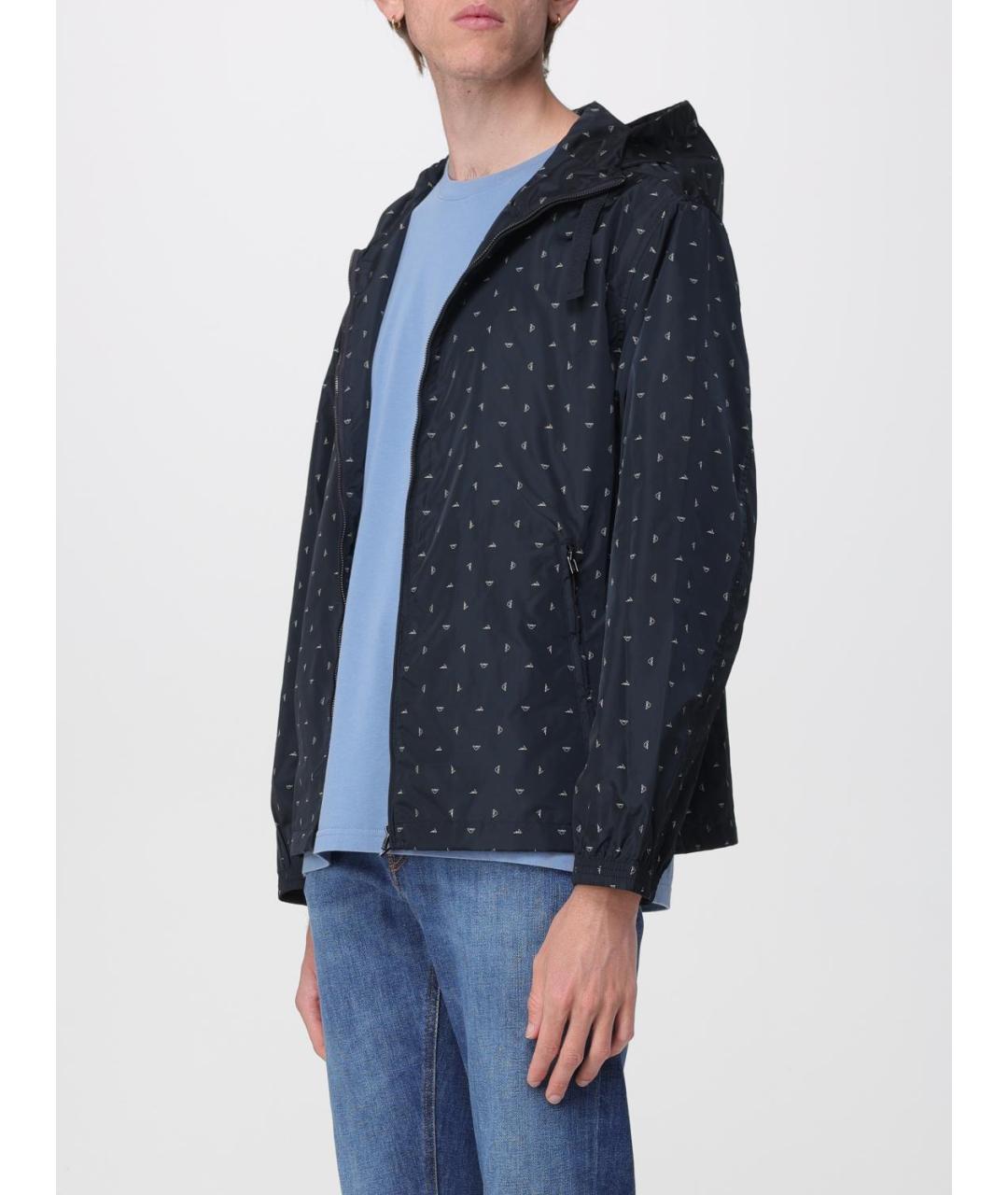 EMPORIO ARMANI Синяя полиамидовая куртка, фото 3