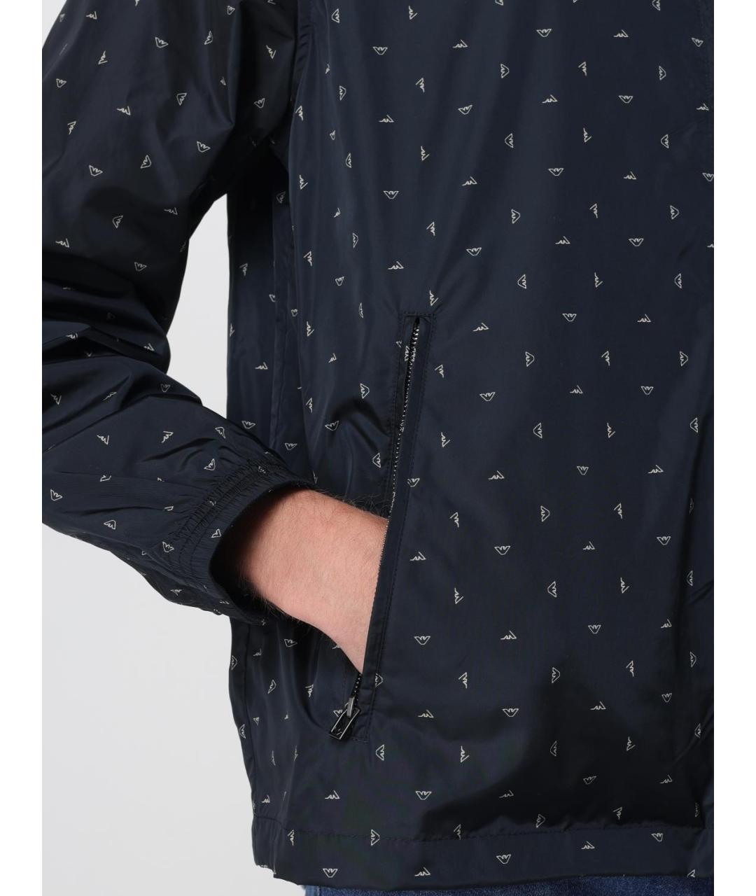 EMPORIO ARMANI Синяя полиамидовая куртка, фото 4