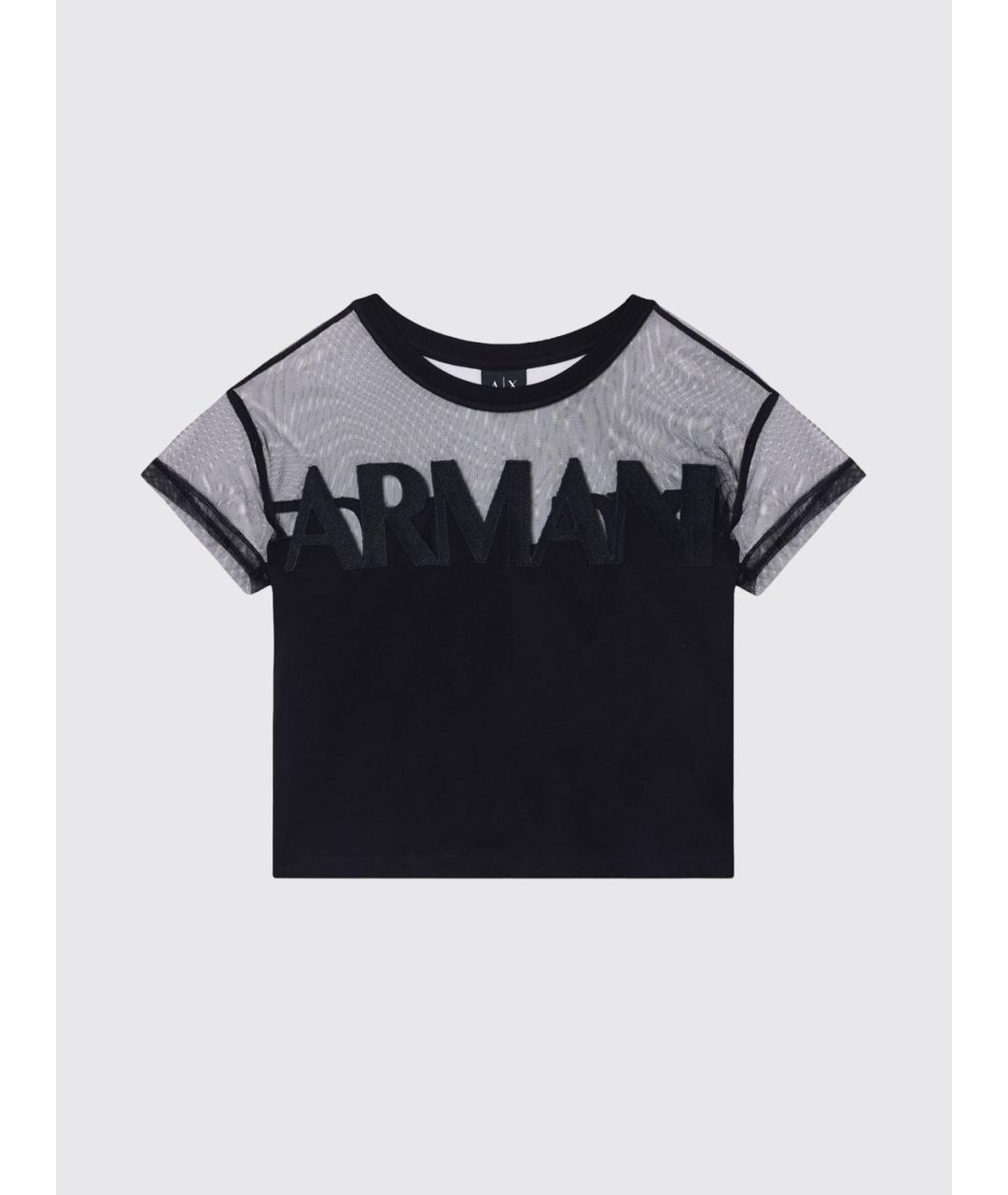 ARMANI EXCHANGE Черная хлопковая футболка, фото 5