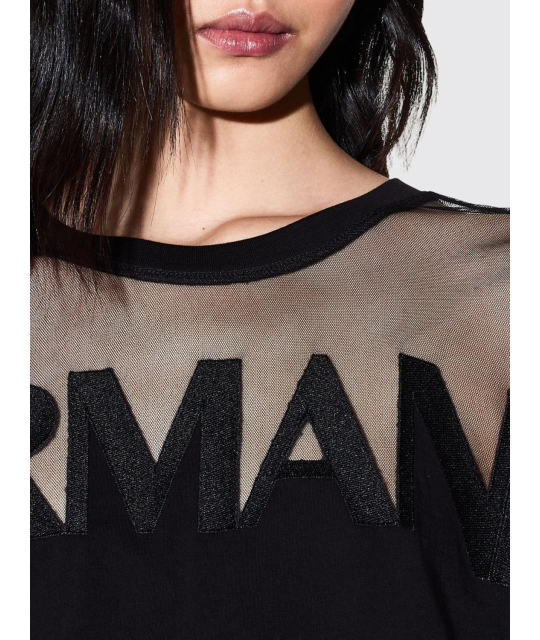 ARMANI EXCHANGE Черная хлопковая футболка, фото 4