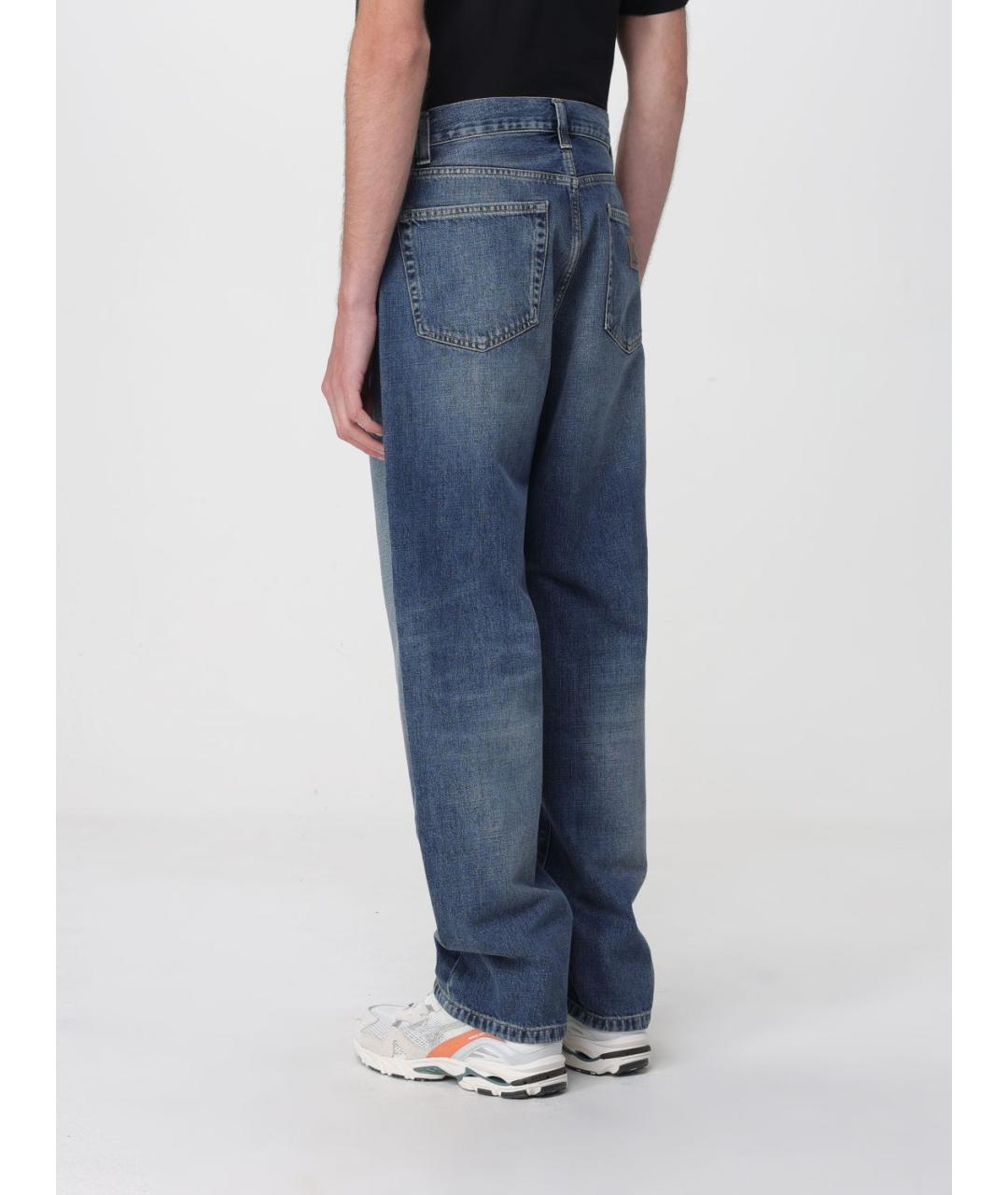 CARHARTT WIP Синие хлопковые прямые джинсы, фото 2