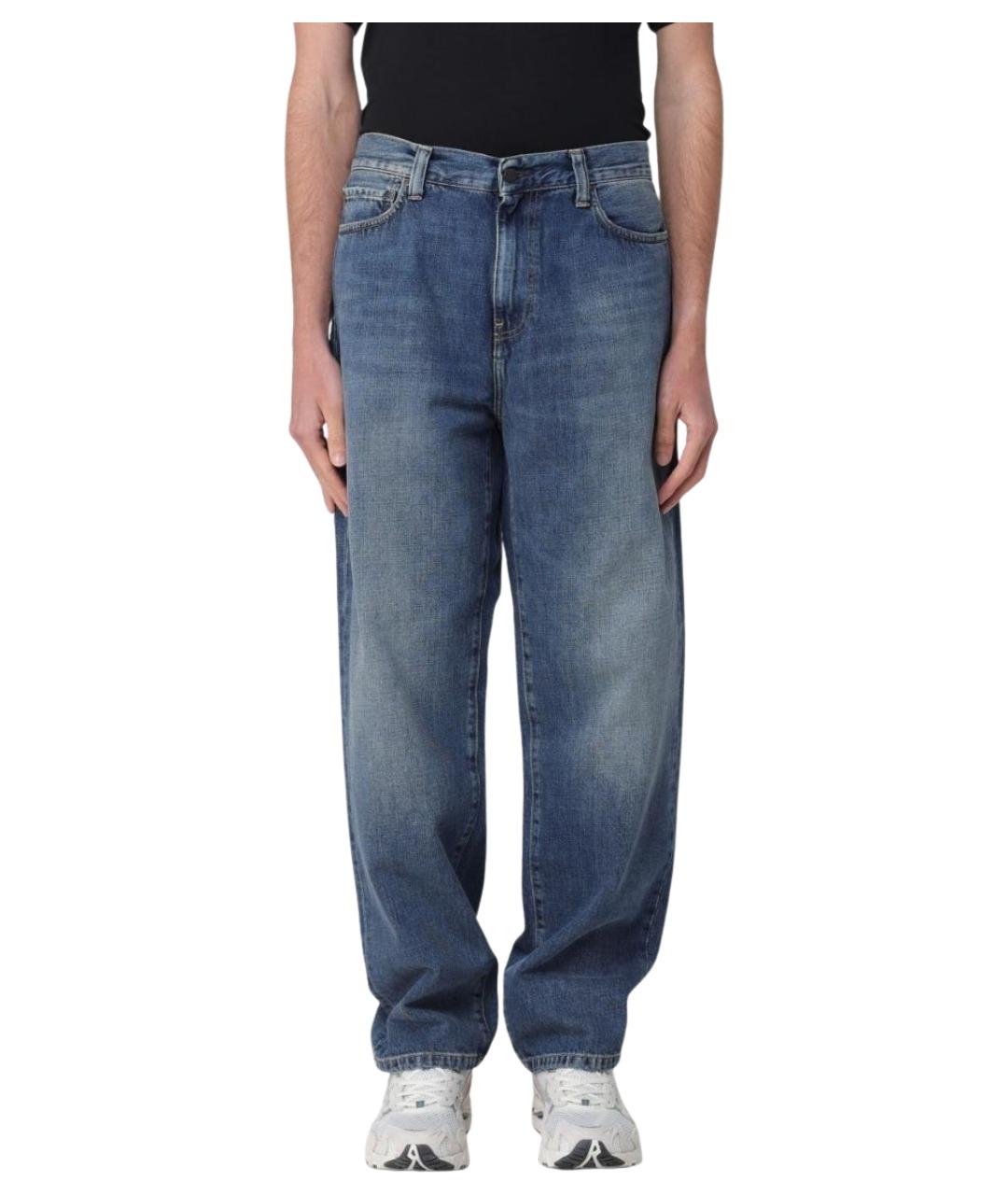 CARHARTT WIP Синие хлопковые прямые джинсы, фото 1