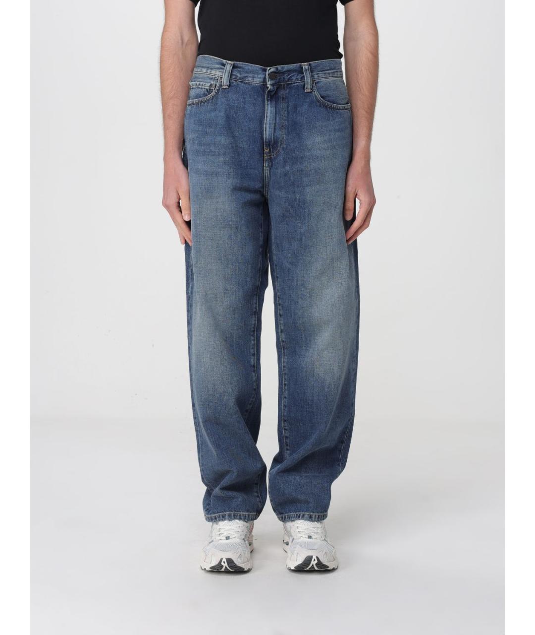 CARHARTT WIP Синие хлопковые прямые джинсы, фото 4