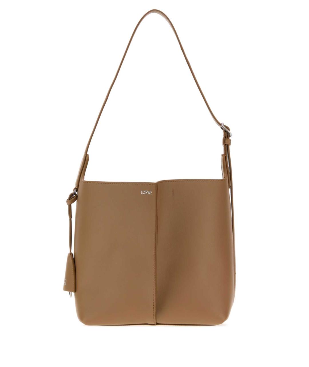 LOEWE Бежевая кожаная сумка через плечо, фото 1