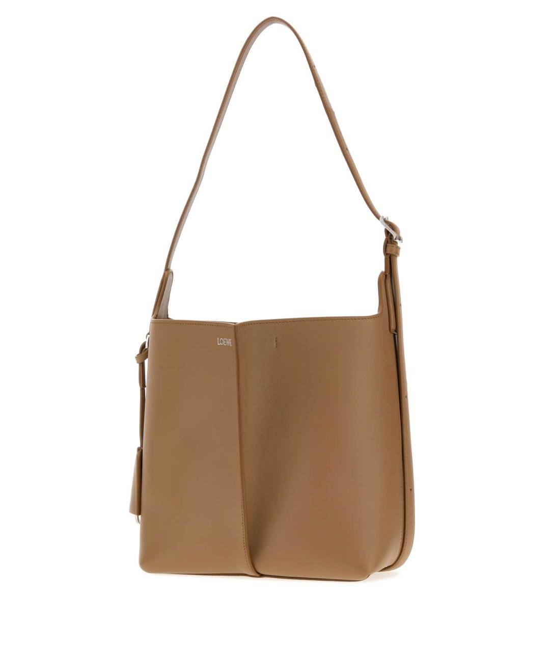 LOEWE Бежевая кожаная сумка через плечо, фото 2