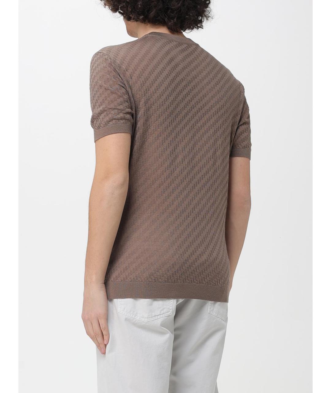EMPORIO ARMANI Коричневая футболка, фото 2