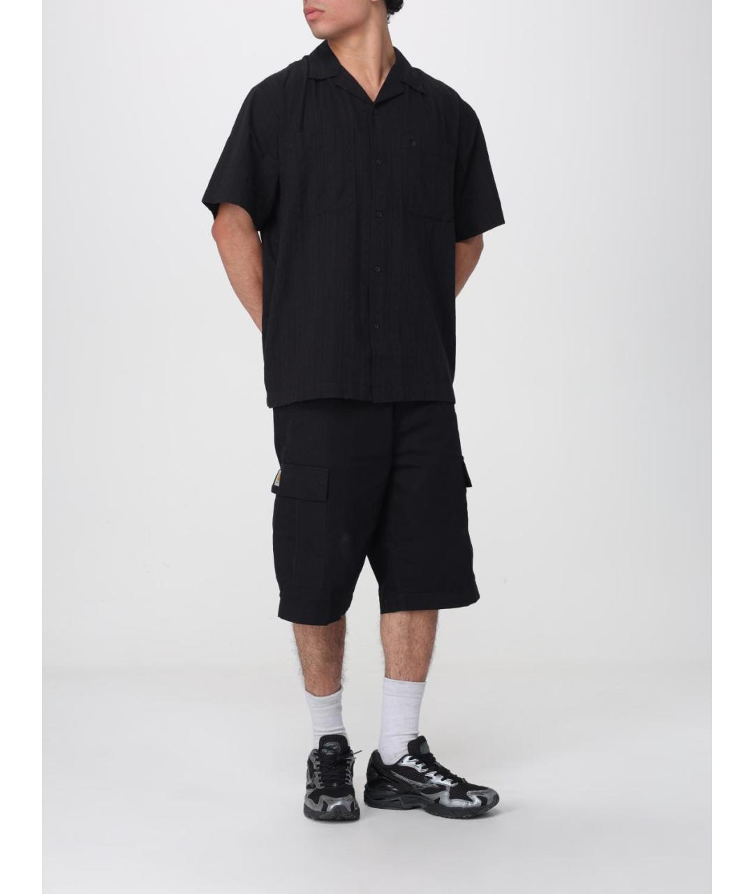 CARHARTT WIP Черная хлопковая кэжуал рубашка, фото 2