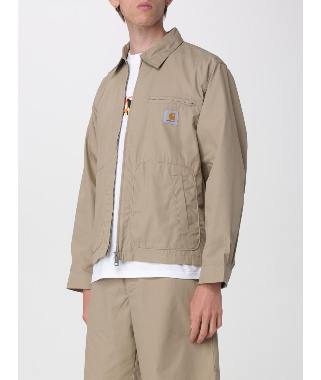 CARHARTT WIP Бежевая хлопковая куртка, фото 4