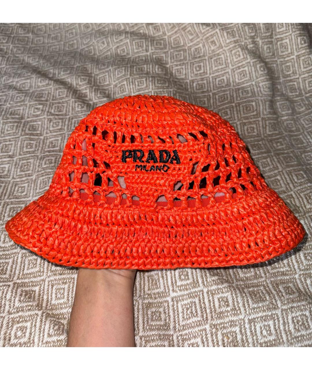 PRADA Оранжевая шляпа, фото 7