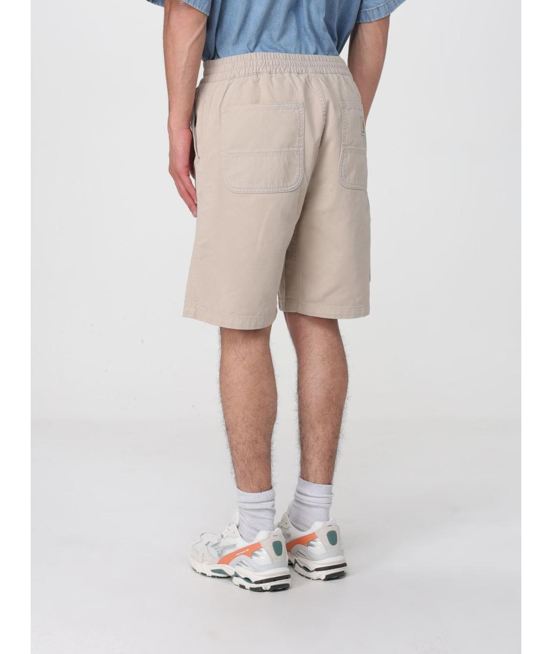 CARHARTT WIP Бежевые хлопковые шорты, фото 3