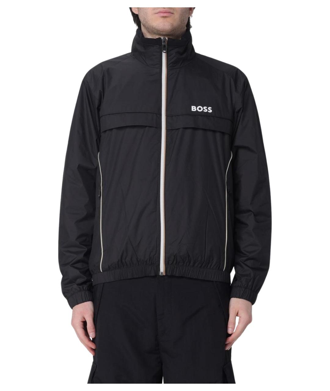 HUGO BOSS Черная полиэстеровая куртка, фото 1