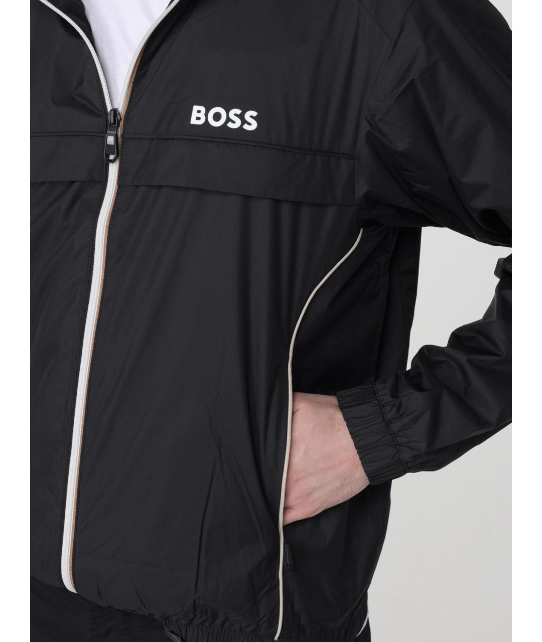 HUGO BOSS Черная полиэстеровая куртка, фото 4