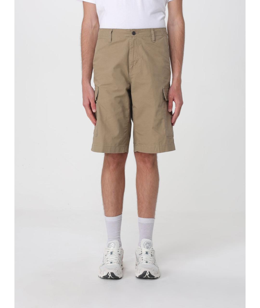CARHARTT WIP Бежевые хлопковые шорты, фото 5