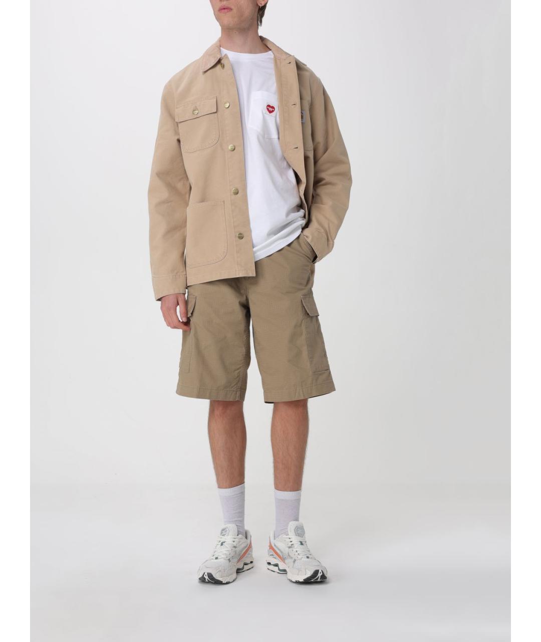 CARHARTT WIP Бежевые хлопковые шорты, фото 2