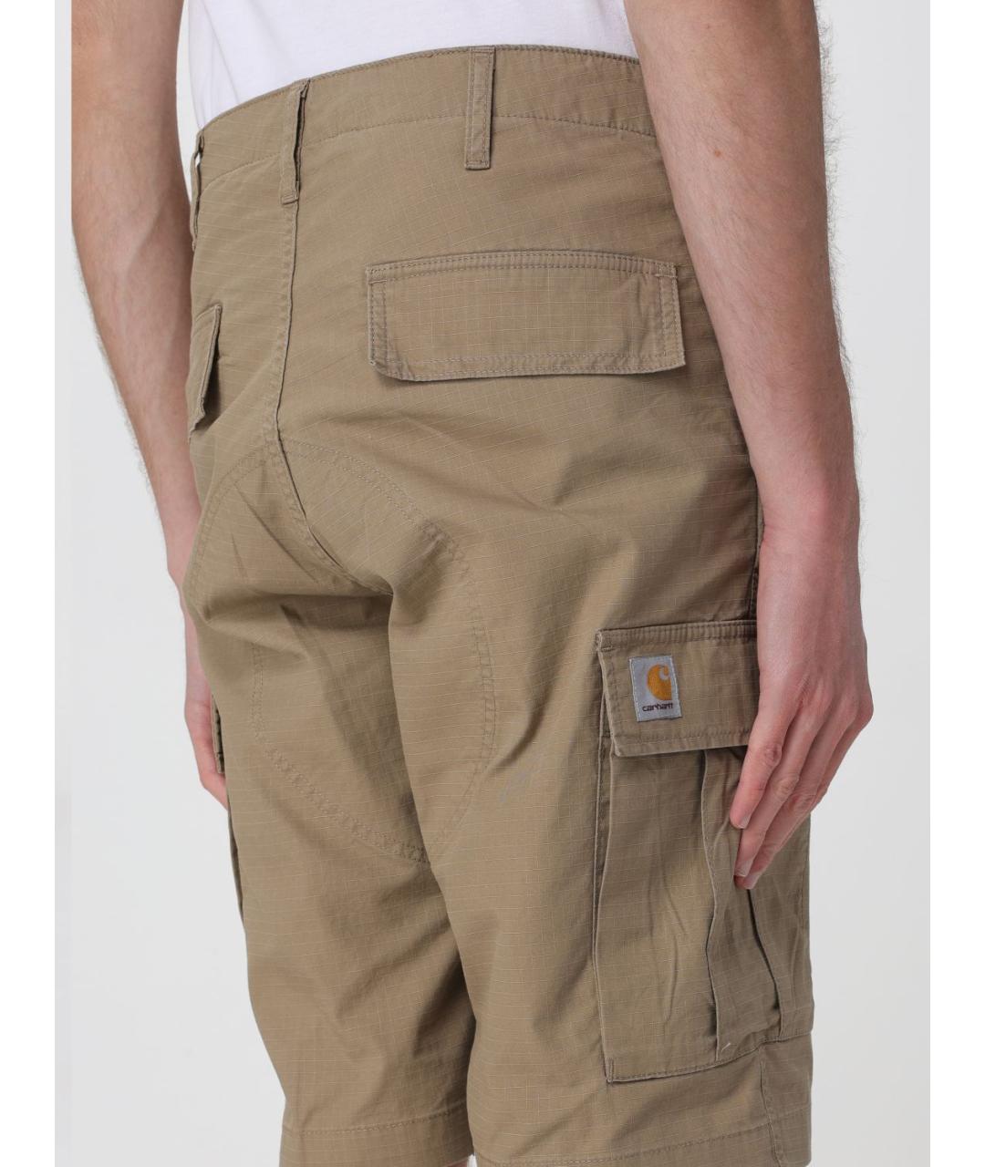 CARHARTT WIP Бежевые хлопковые шорты, фото 4