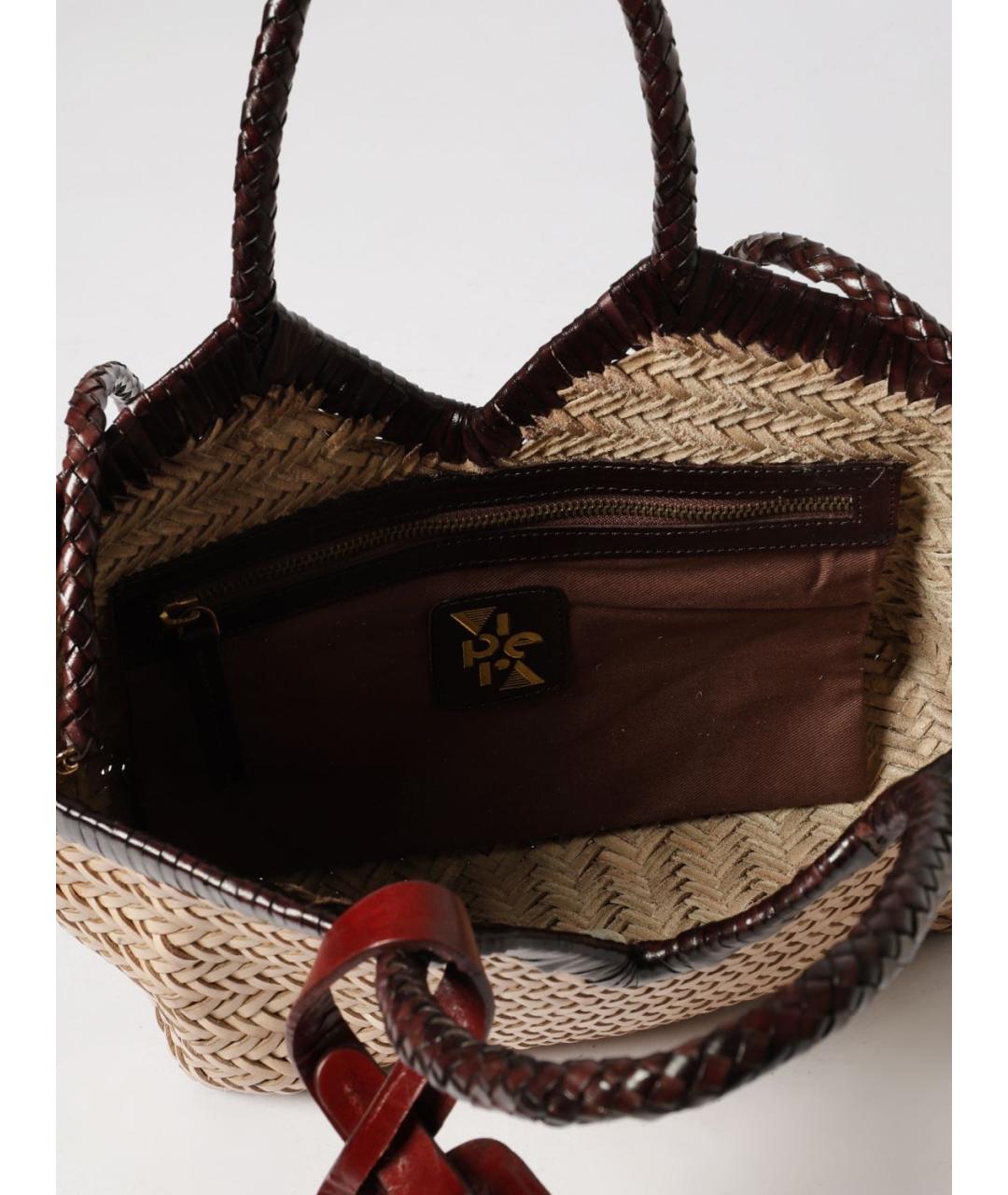 VIPERA Бежевая пелетеная сумка тоут, фото 3